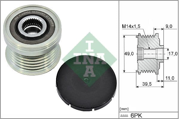 Poulie roue libre, alternateur Schaeffler INA