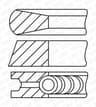Jeu de segments de pistons GOETZE ENGINE