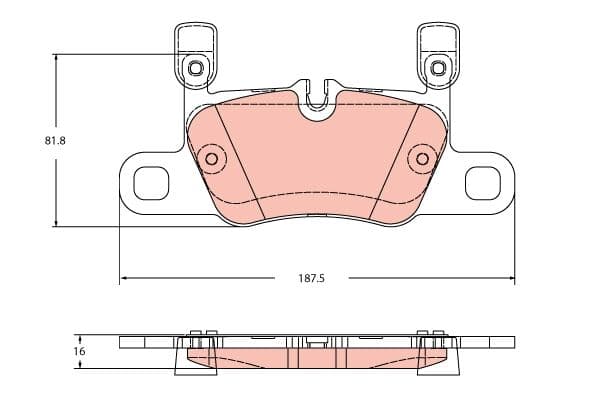 Kit de plaquettes de frein, frein à disque TRW