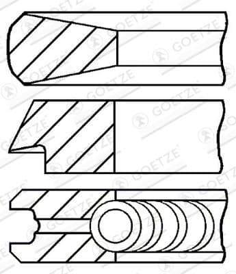 Jeu de segments de pistons GOETZE ENGINE