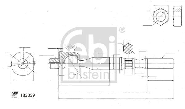 Rotule de direction intérieure, barre de connexion FEBI BILSTEIN