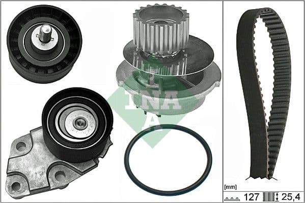 Pompe à eau + kit de courroie crantée Schaeffler INA