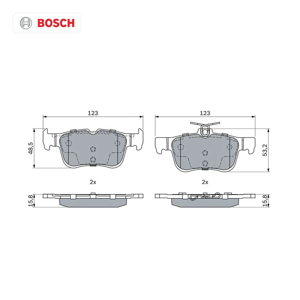 Kit de plaquettes de frein, frein à disque BOSCH