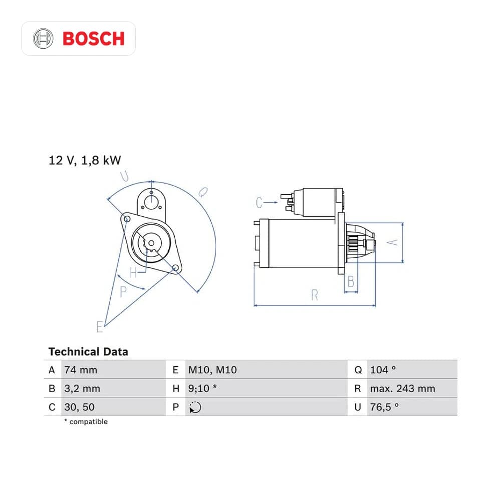 Démarreur BOSCH