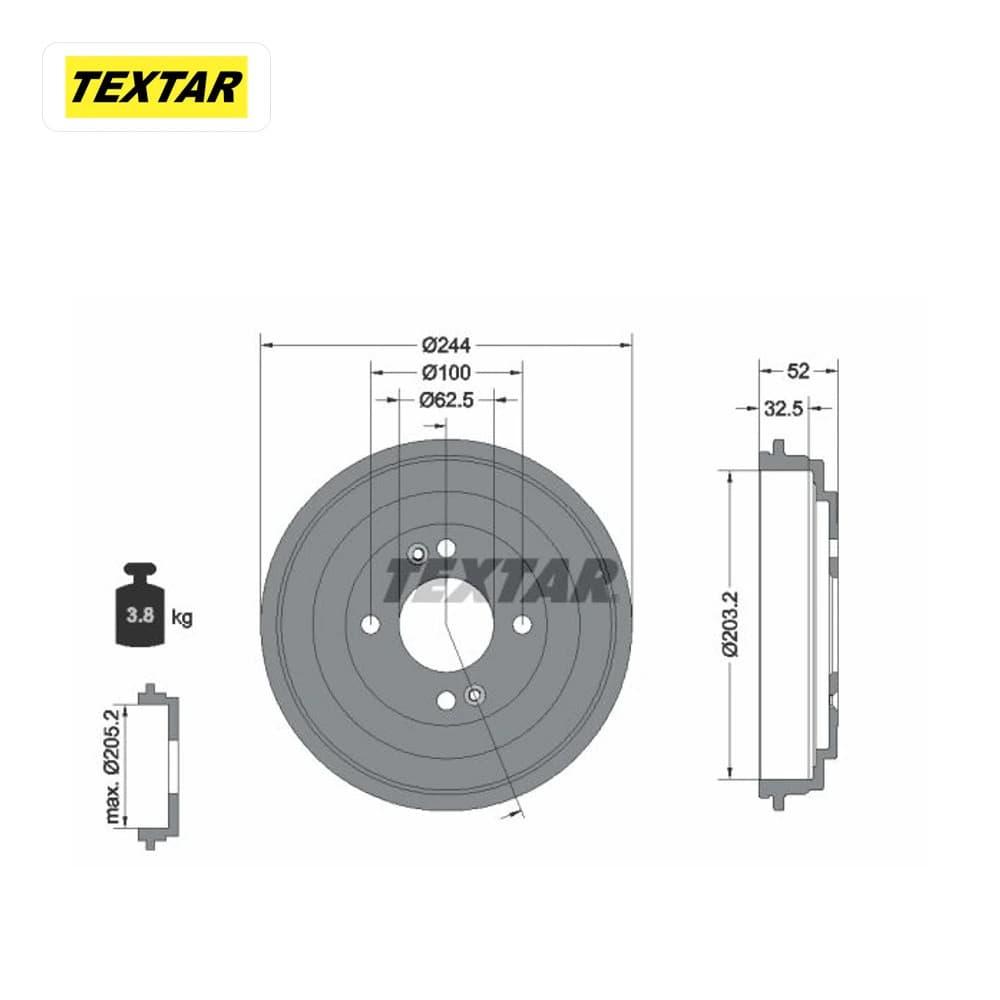 Tambour de frein TEXTAR
