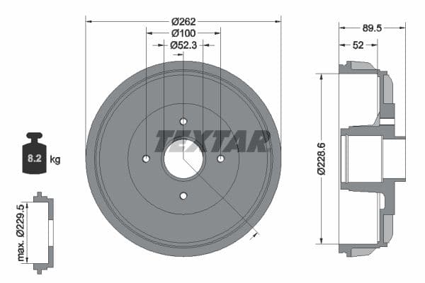 Tambour de frein TEXTAR