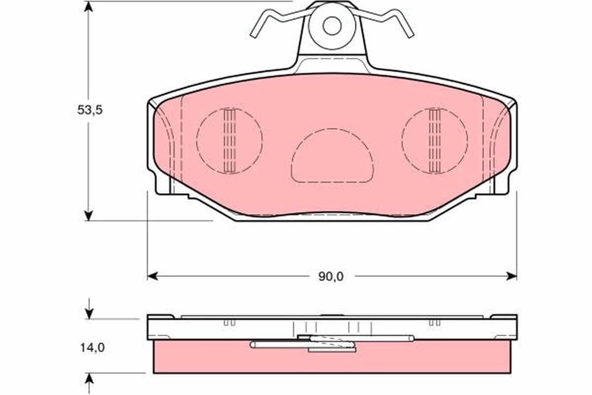 Kit de plaquettes de frein, frein à disque TRW Automotive