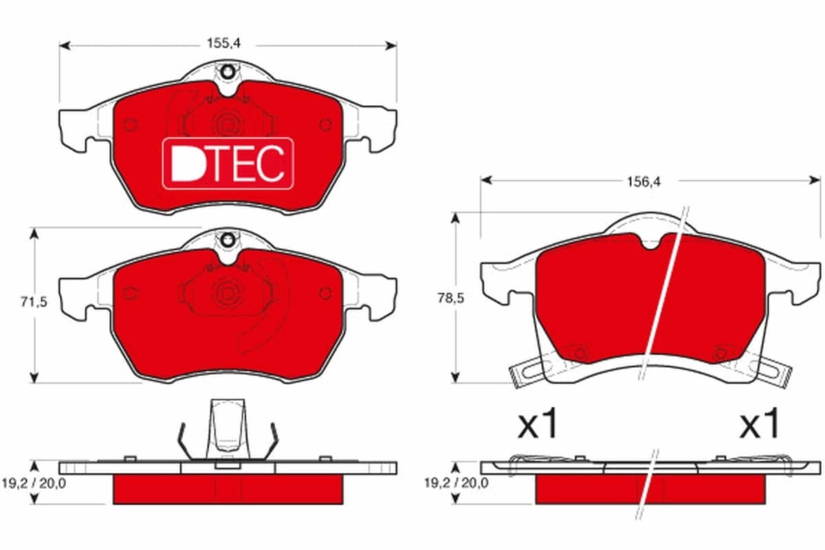Kit de plaquettes de frein, frein à disque TRW Automotive