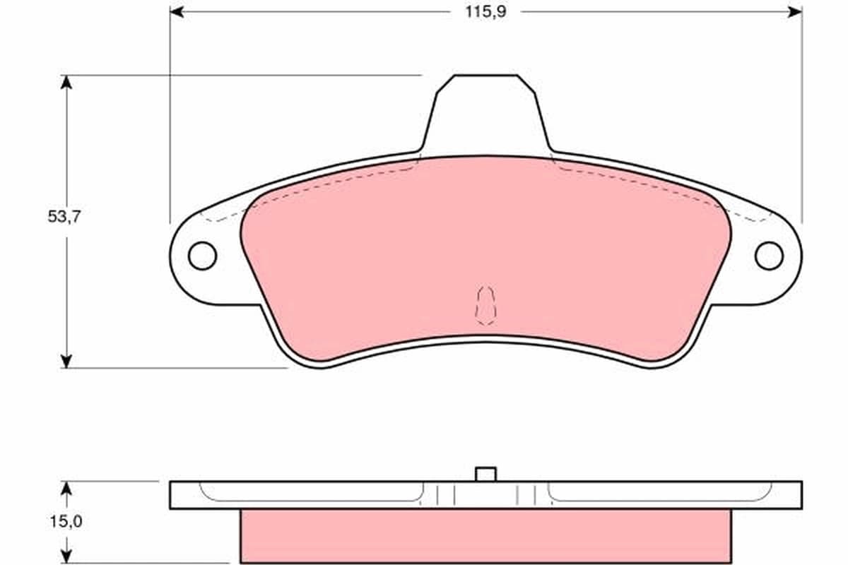 Kit de plaquettes de frein, frein à disque TRW Automotive
