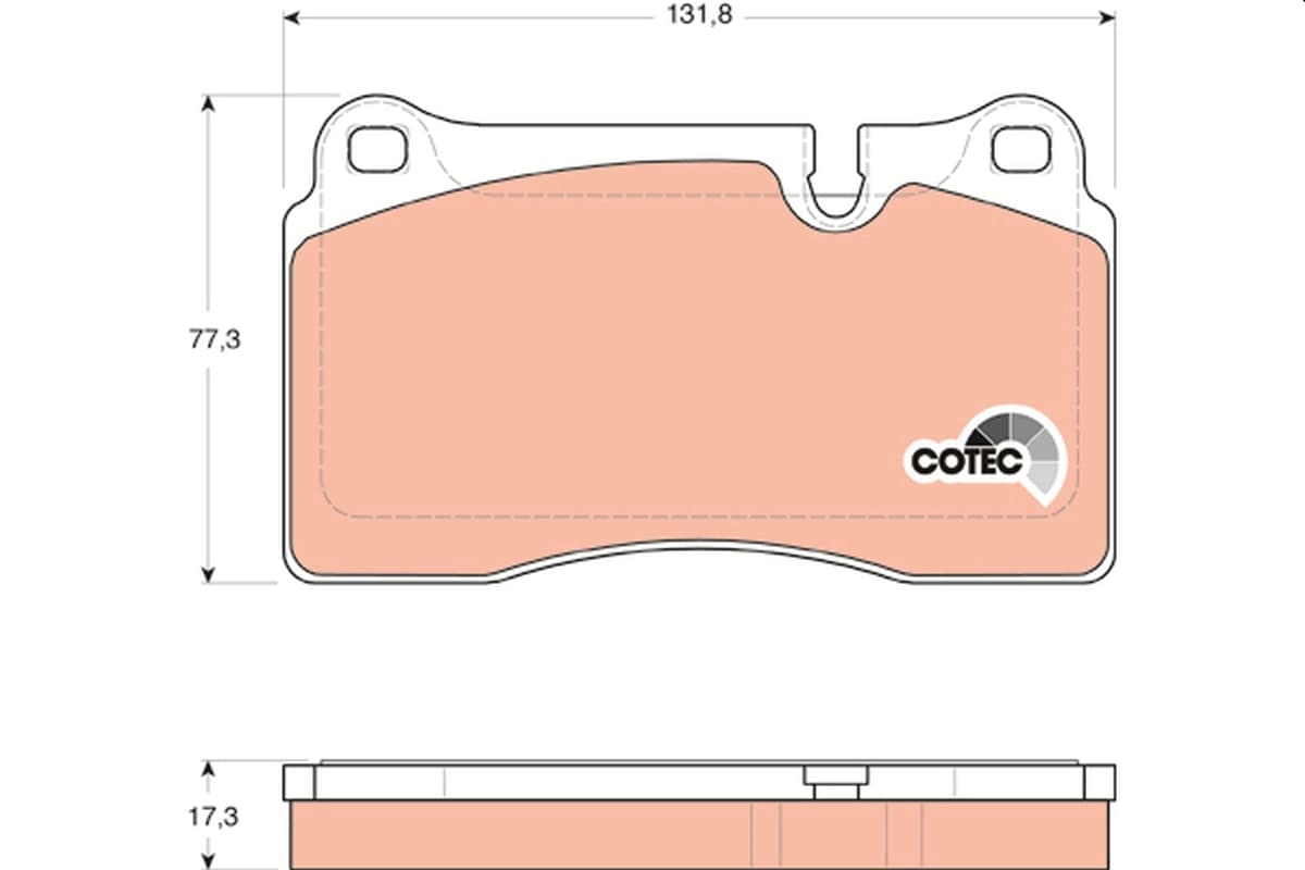 Kit de plaquettes de frein, frein à disque TRW Automotive