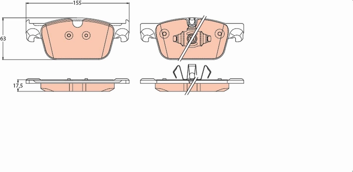 Kit de plaquettes de frein, frein à disque TRW Automotive