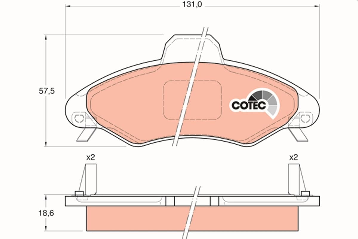 Kit de plaquettes de frein, frein à disque TRW Automotive
