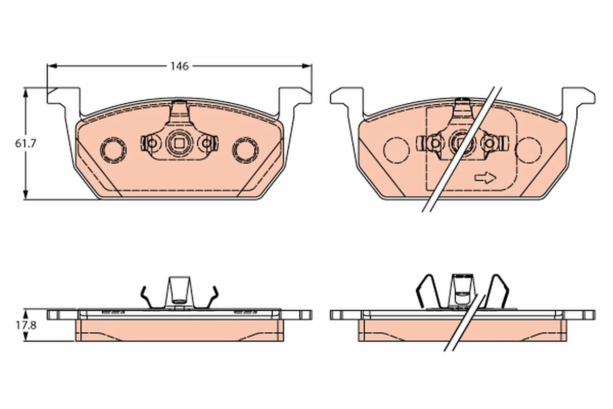 Kit de plaquettes de frein, frein à disque TRW Automotive