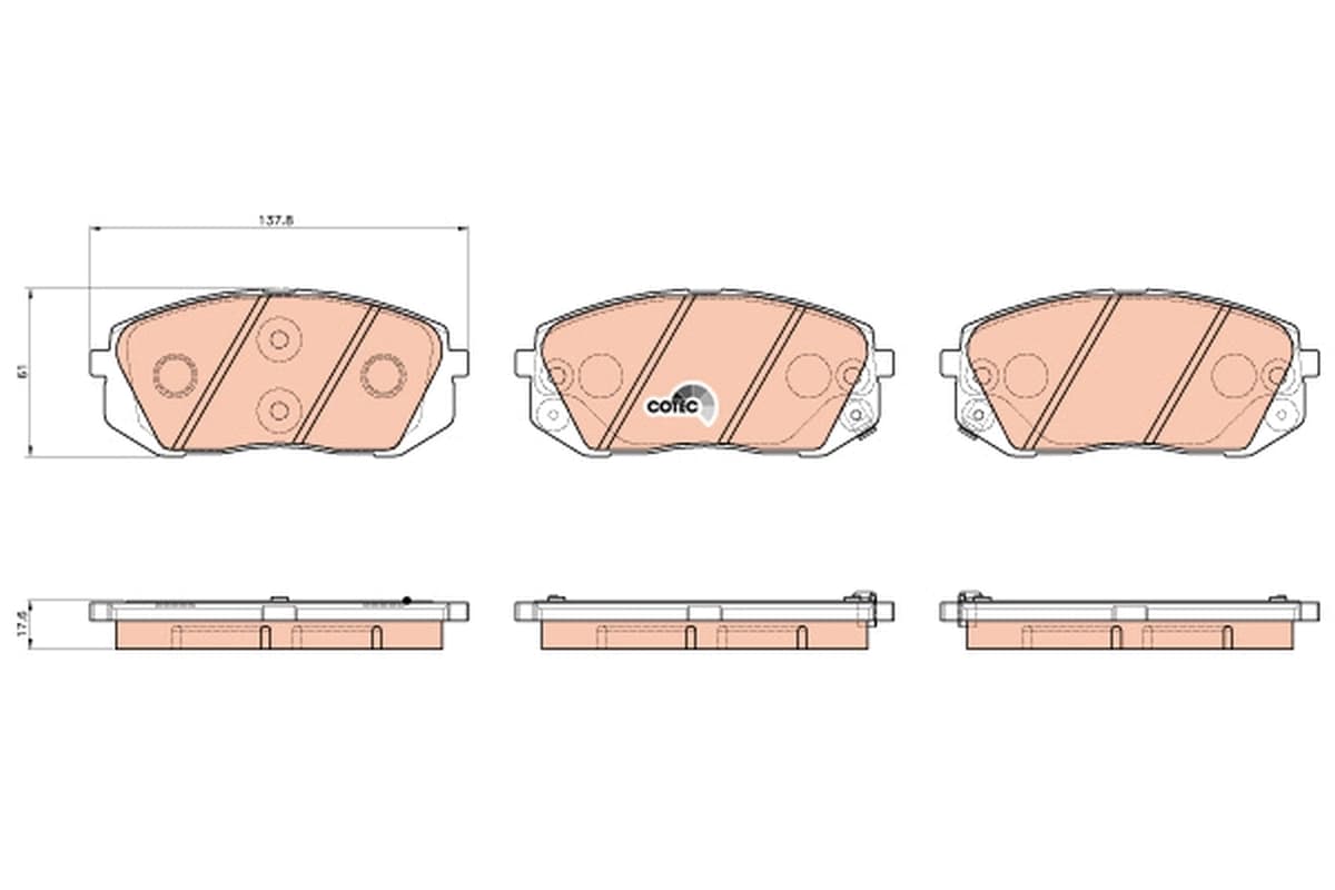 Kit de plaquettes de frein, frein à disque TRW Automotive