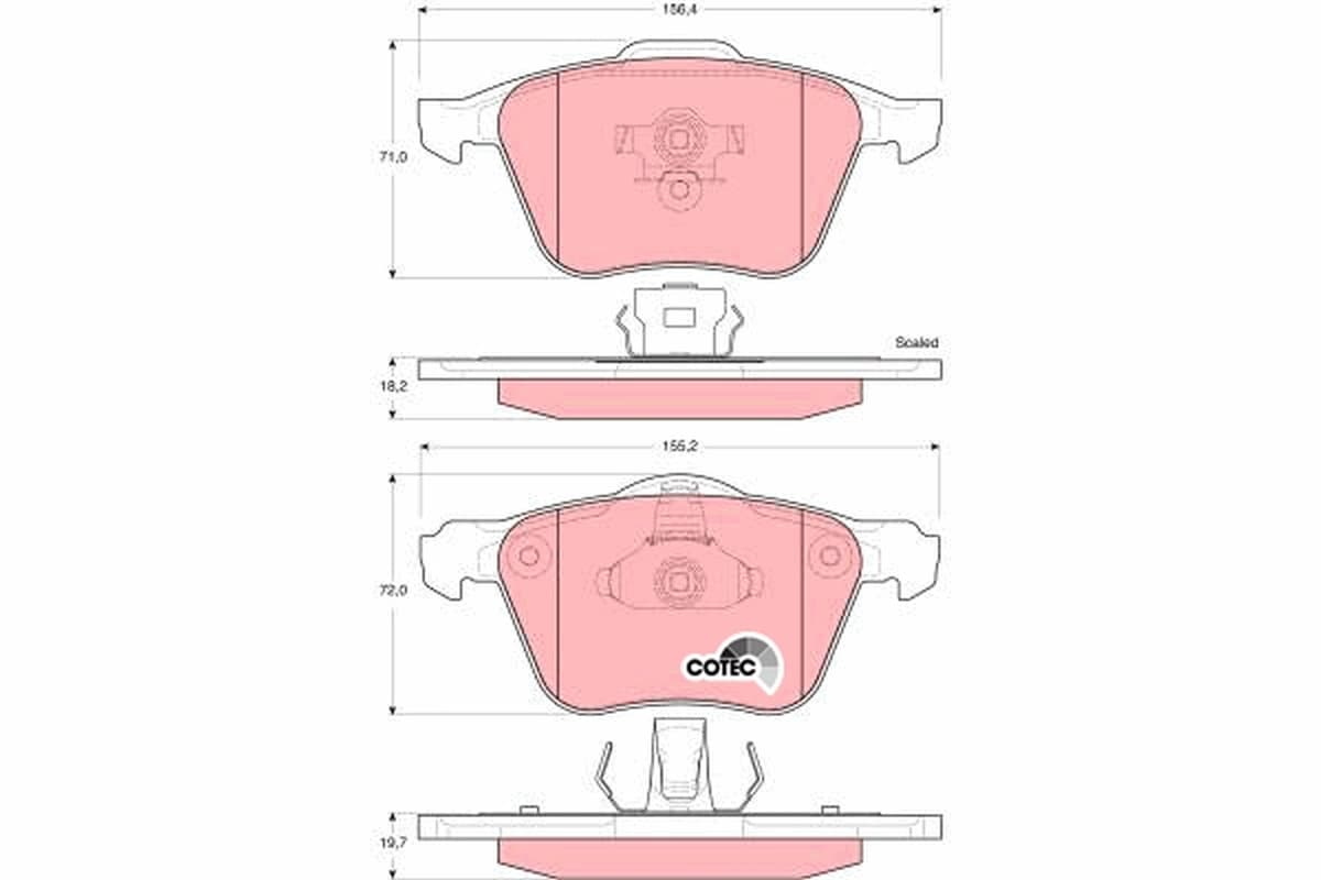 Kit de plaquettes de frein, frein à disque TRW Automotive