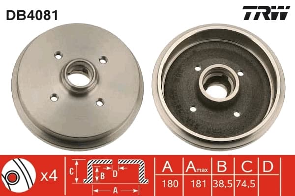 Tambour de frein TRW Automotive