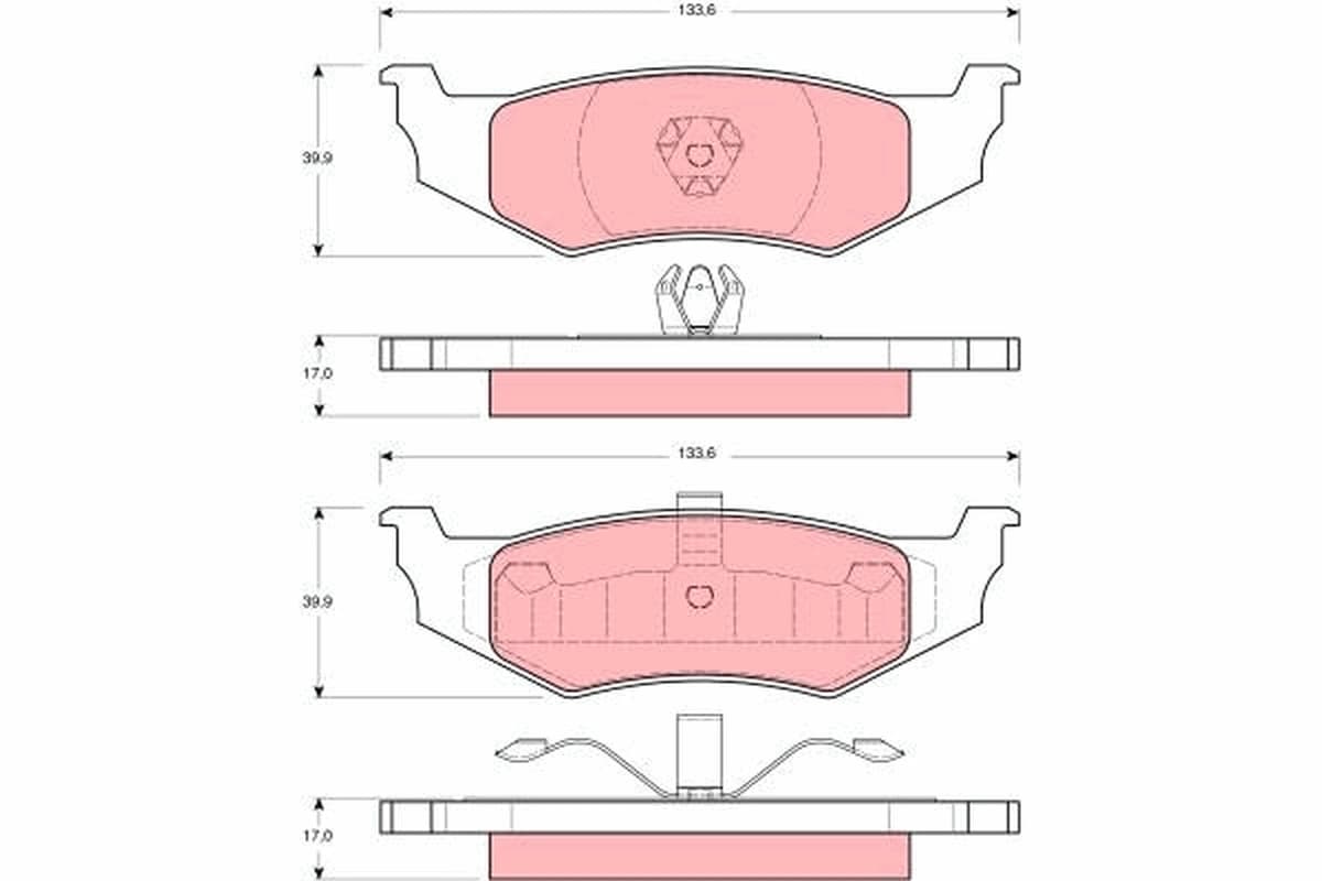 Kit de plaquettes de frein, frein à disque TRW Automotive
