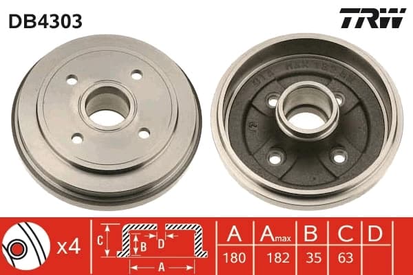 Tambour de frein TRW Automotive