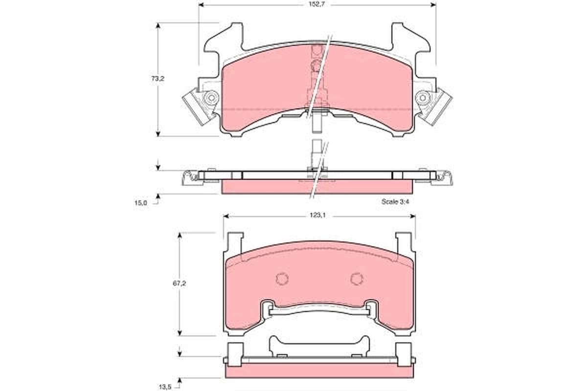 Kit de plaquettes de frein, frein à disque TRW Automotive
