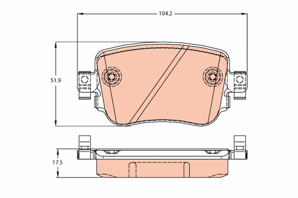 Kit de plaquettes de frein, frein à disque TRW Automotive