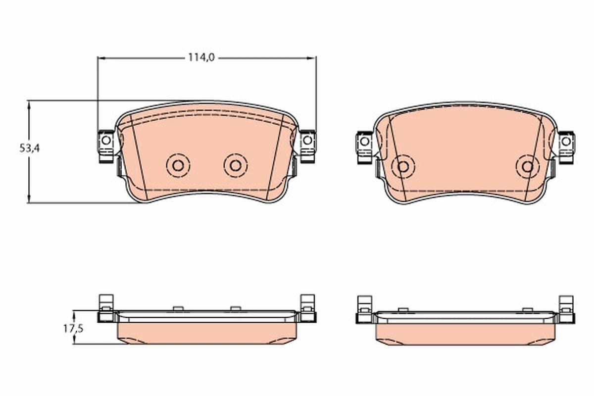 Kit de plaquettes de frein, frein à disque TRW Automotive