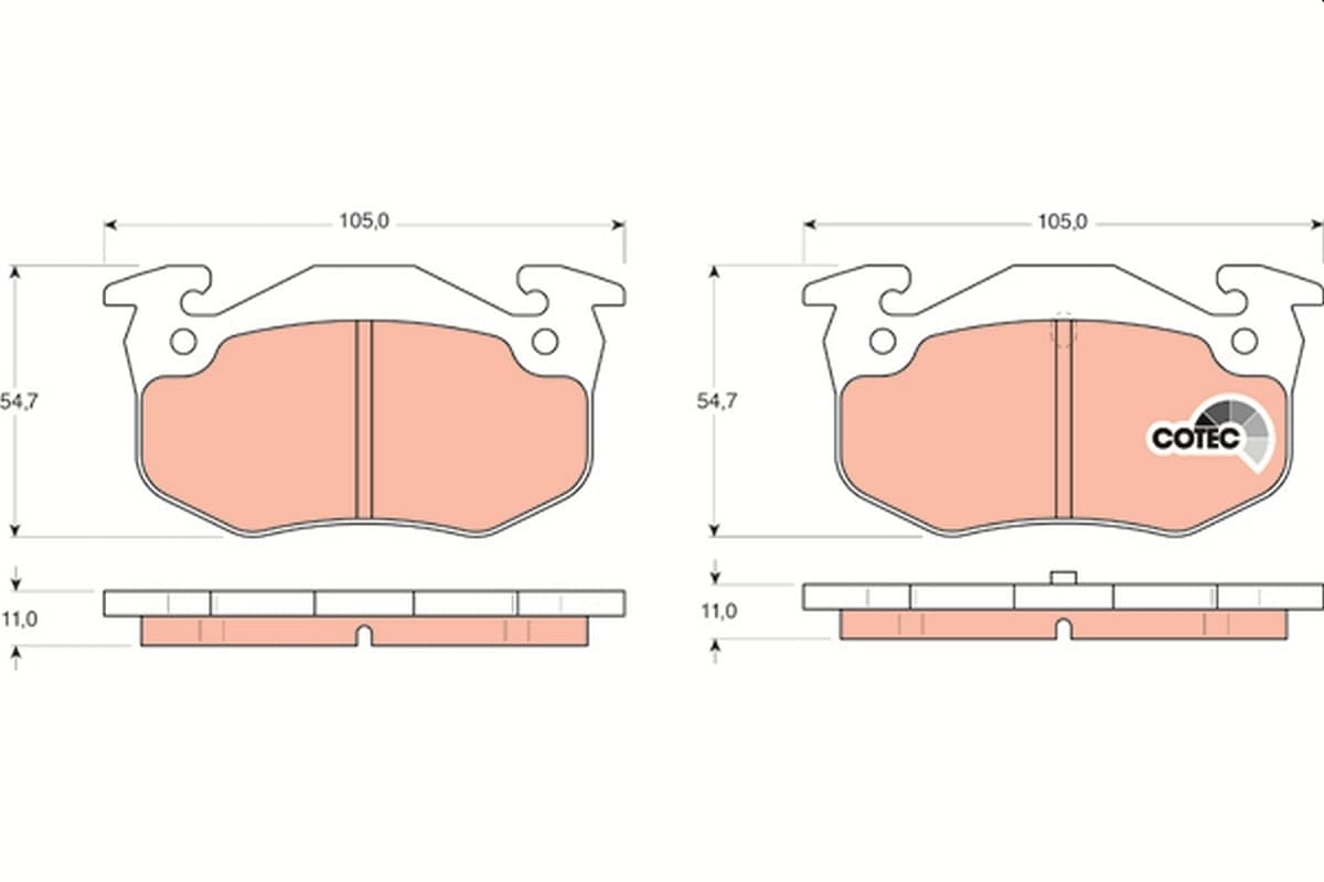 Kit de plaquettes de frein, frein à disque TRW Automotive