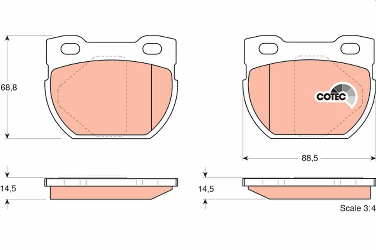 Kit de plaquettes de frein, frein à disque TRW Automotive