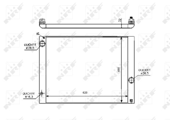 Radiateur, refroidissement du moteur NRF