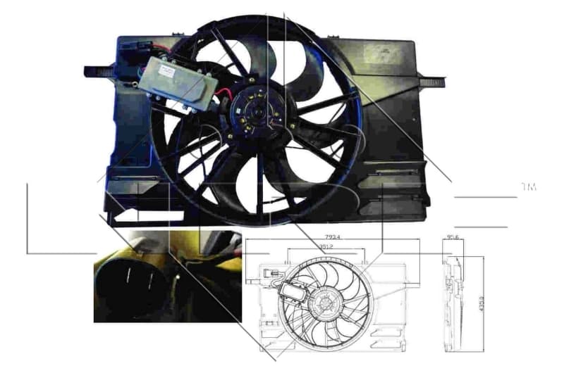 Ventilateur, refroidissement du moteur NRF