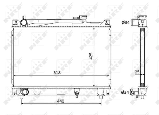 Radiateur, refroidissement du moteur NRF