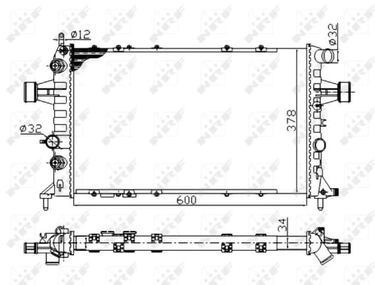 Radiateur, refroidissement du moteur NRF