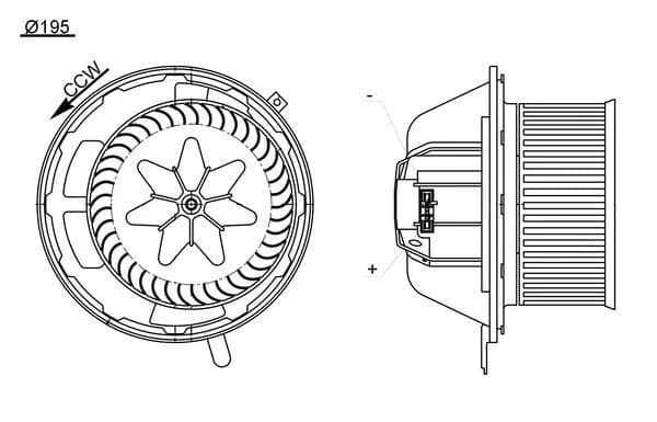 Pulseur d'air habitacle MAHLE