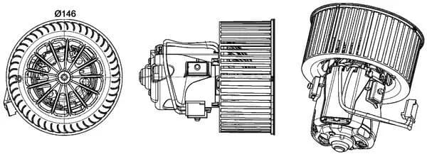 Pulseur d'air habitacle MAHLE
