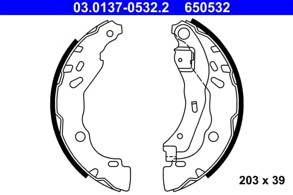Jeu de mâchoires de frein ATE