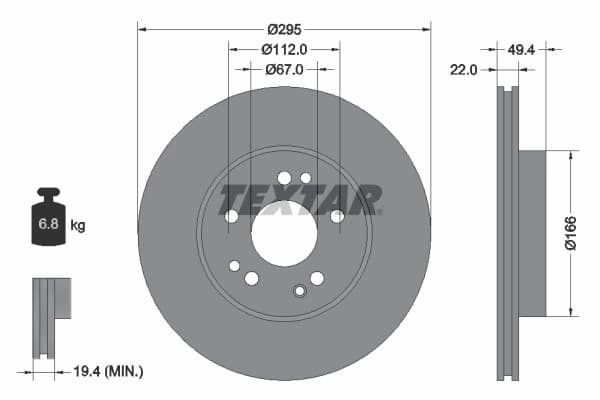 Disque de frein Textar