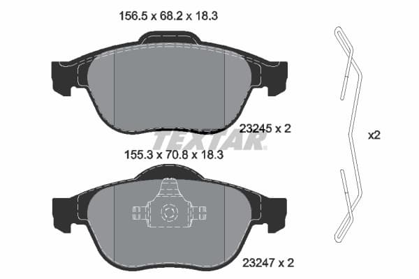 Kit de plaquettes de frein, frein à disque - image 1
