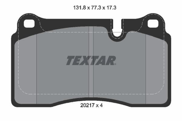 Kit de plaquettes de frein, frein à disque Textar