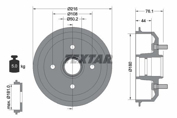 Tambour de frein Textar