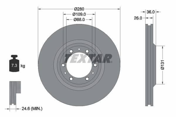 Disque de frein Textar