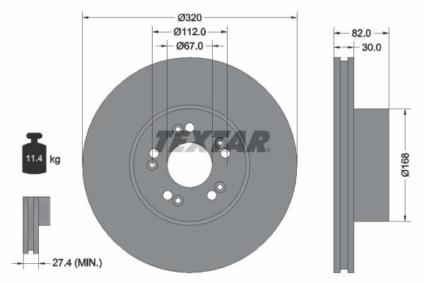 Disque de frein Textar
