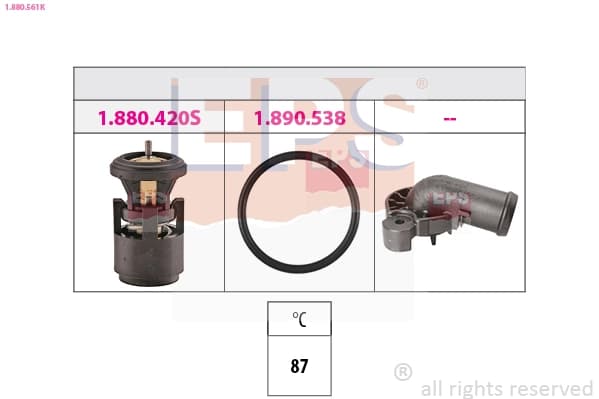 Thermostat, liquide de refroidissement EPS