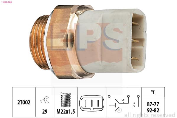 Interrupteur de température, ventilateur de radiateur EPS
