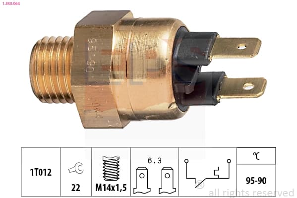 Interrupteur de température, ventilateur de radiateur EPS