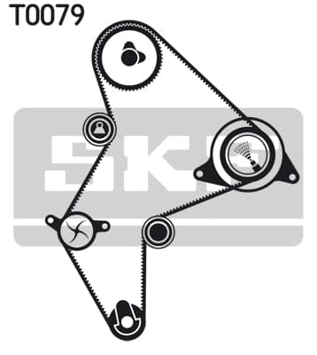 Pompe à eau + kit de courroie crantée SKF