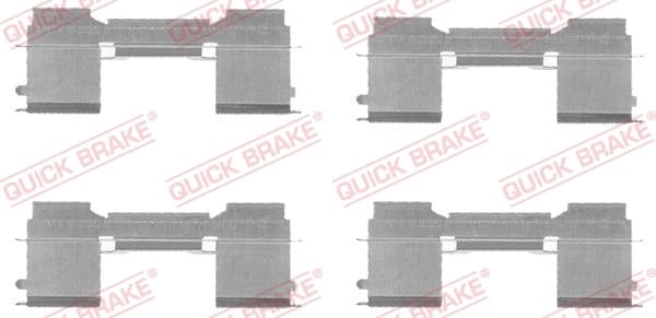 Kit d'accessoires, plaquette de frein à disque Quick Brake
