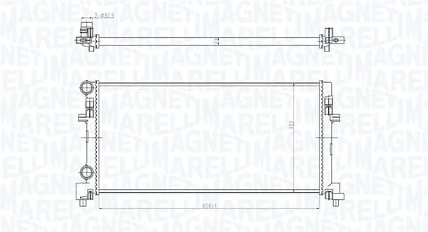 Radiateur, refroidissement du moteur Magneti Marelli