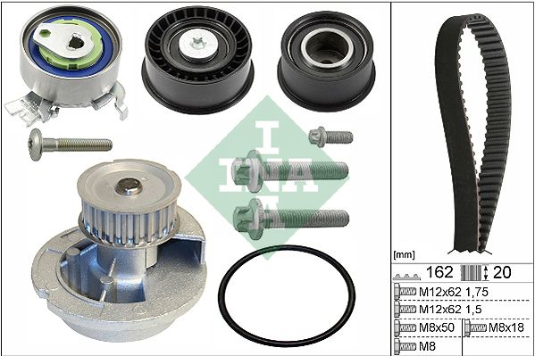 Pompe à eau + kit de courroie crantée Schaeffler INA