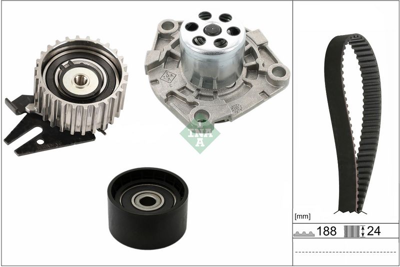 Pompe à eau + kit de courroie crantée Schaeffler INA