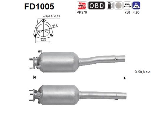 Filtre à particules / à suie, échappement - image 1