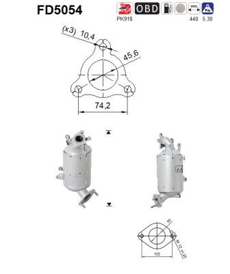 Filtre à particules / à suie, échappement - image 1